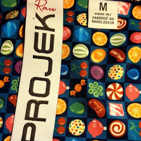 stunning RAW PROJEK mens Fruity SHIRT Size MEDIUM SHORT SLEEVES fruits all over - Picture 6 of 8
